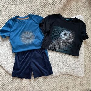 Set of 3 Boys Athletic Shirts & Shorts